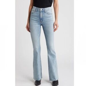 Rag & Bone Casey High-Rise Flare Raw Hem Jeans in Lola 26